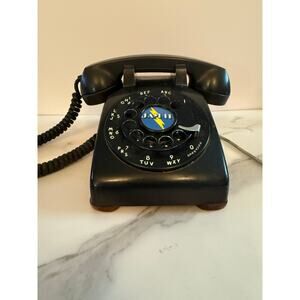 Vintage Western Electric Black Rotary Phone with Grumman "Jam It" sticker
